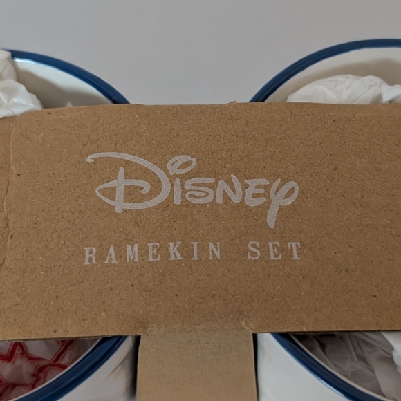 Rae Dunn Disney Minnie and Mickey Mouse Double Sided Ramekin 8 oz each set of 4 - Picture 8 of 8